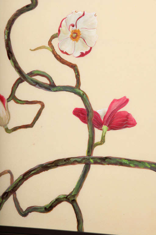A Framed Nine-Piece Red Magnolia by Anna Chiara Branca 5