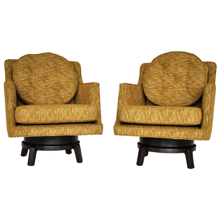 Dunbar Swivel Lounge Chairs by Edward Wormley