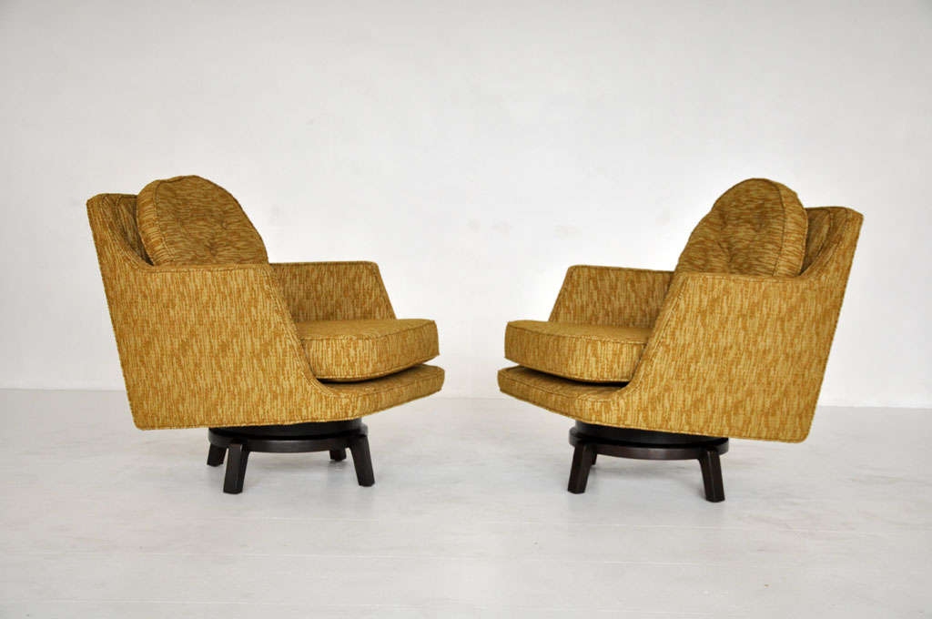 American Dunbar Swivel Lounge Chairs by Edward Wormley
