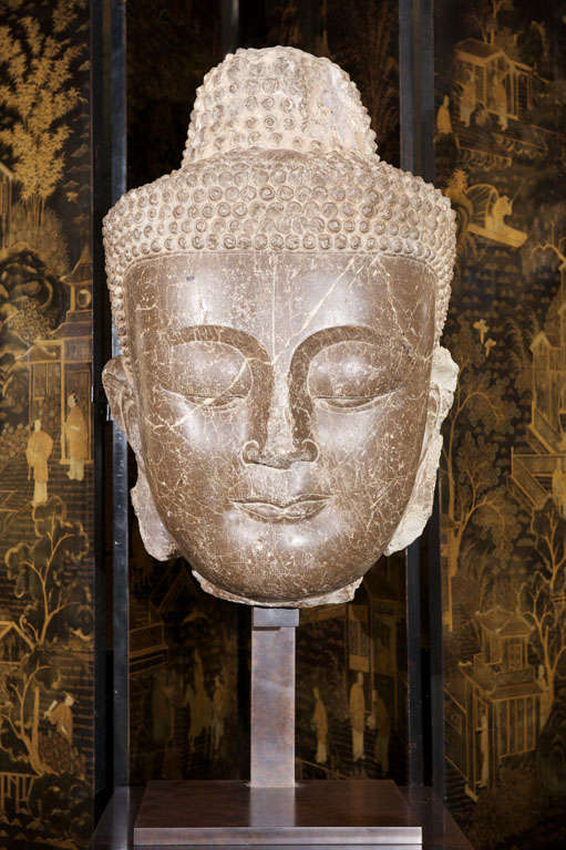 18th Century and Earlier Monumental 5th Century Burmese Temple Colossus of Buddha For Sale