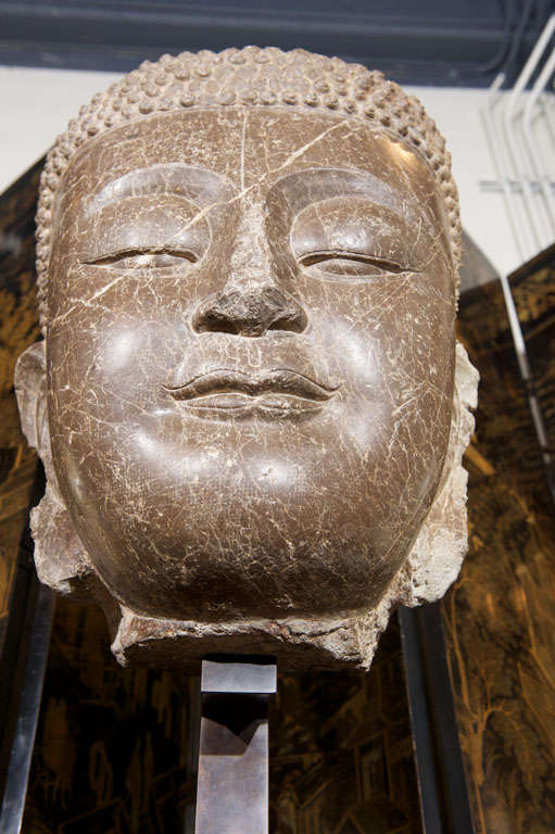 Monumental 5th Century Burmese Temple Colossus of Buddha For Sale 4