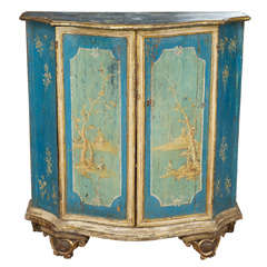 An 18th c. Italian Polychrome & Parcel Gilt Diminutive Credenza