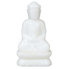 Chinese Ching Dynasty White Jade Buddha