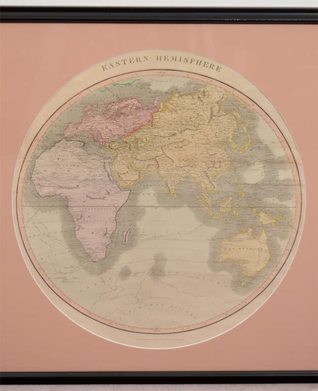 Antique Hand Colored Hemispheres by John Thomson