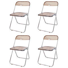 Four Mid Century "Plia" Folding Chairs by Giancarlo Piretti