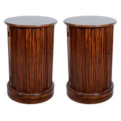 Vintage Pair of Mid Century Side Tables w/ Faux Rosewood Finish