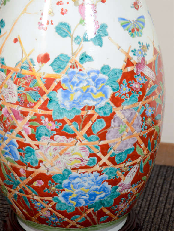 19th Century Two Japanese Imari Palace Vases Adapted as Lamps For Sale