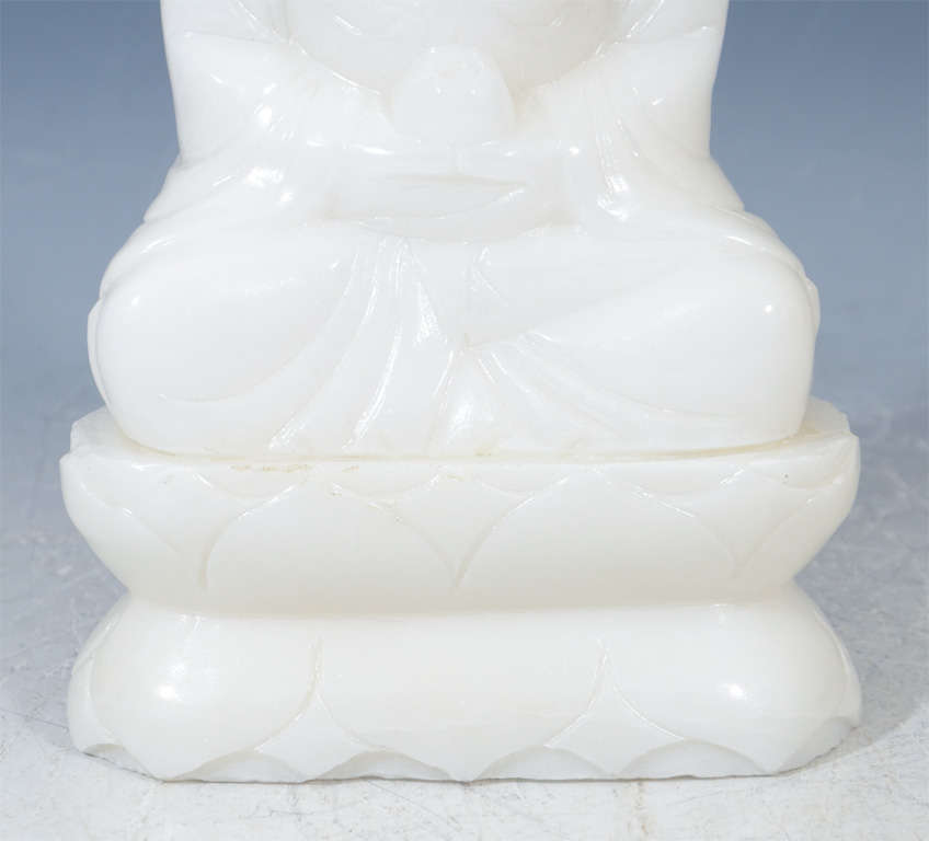 Chinese Ching Dynasty White Jade Buddha at 1stDibs white jade buddha
