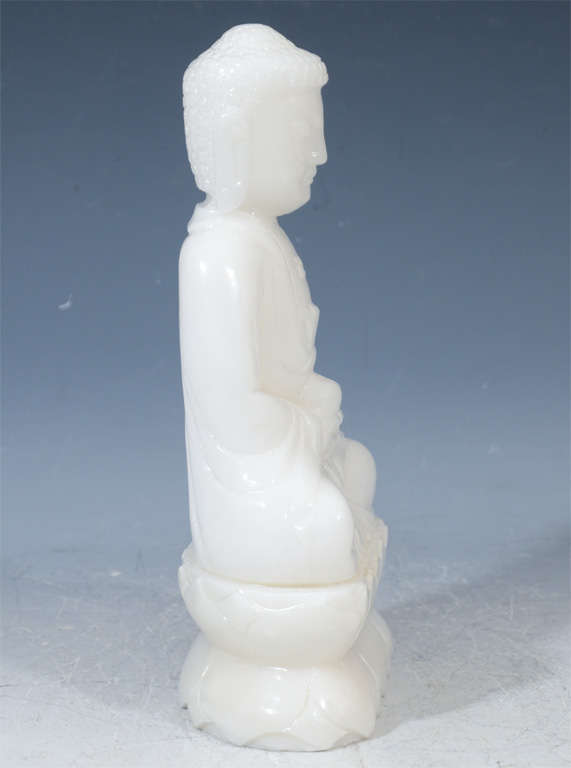 Chinese Ching Dynasty White Jade Buddha at 1stDibs white jade buddha