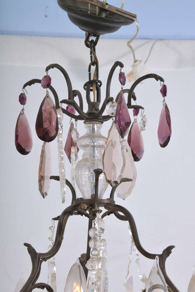 French Bronze Louis XVI style, Versaille 5 light Chandelier  For Sale 4