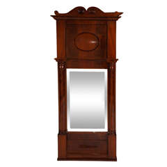 19th c. Regency Mahogany Framed Mirror