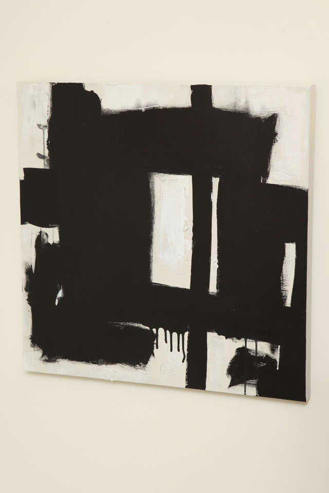 Recently featured in the New York Times and More Magazine, among other publications, Karina Gentinetta's works of art have sold nationwide and worldwide.  Contemporary, bold and daring, this latest painting is one of a kind.  Black over white