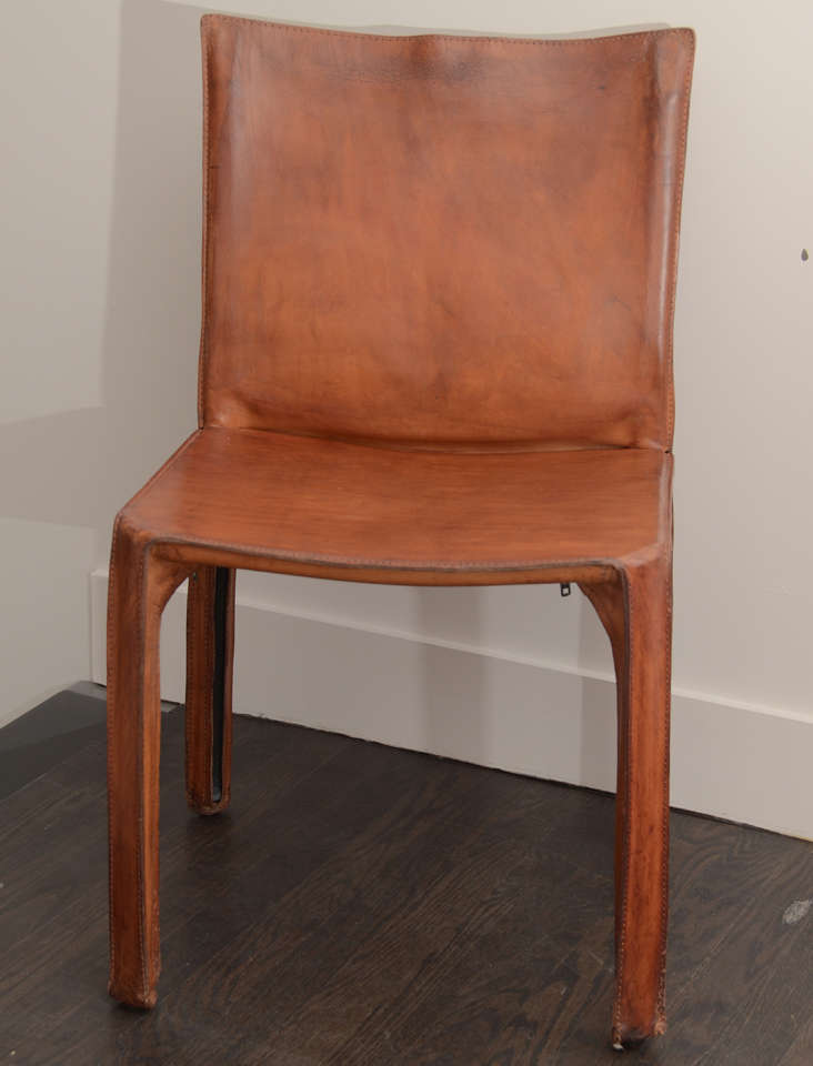 Set of Four CAB Chairs by Mario  Bellini
