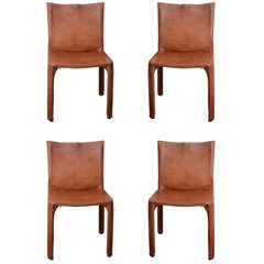 Set of Four CAB Chairs by Mario  Bellini