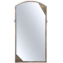 A 1920
s Art Deco Mirror hand crafted of iron