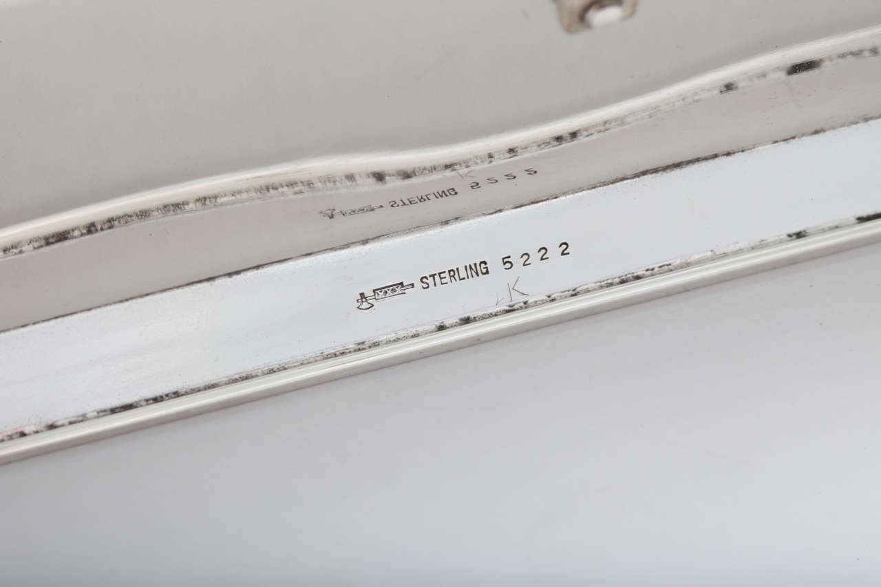 American Art Deco Sterling Silver Letter Rack