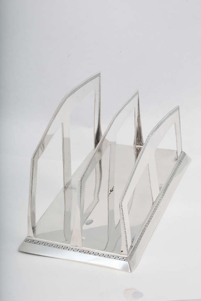 Silver Letter Rack Art Deco Sterling Silver Letter Rack at 1stDibs
