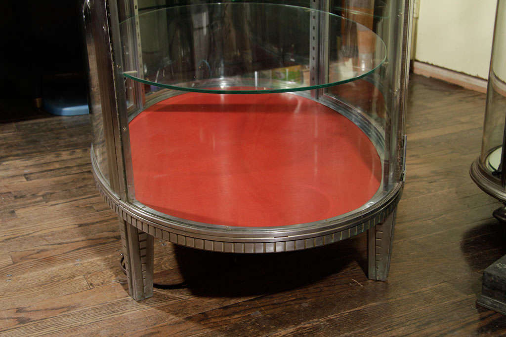 Nickeled Bronze Display Cabinet with Glass Shelves, French 1920s 4