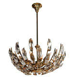 Bronze and Crystal Chandelier by Lobmeyr, Austrian 1950s
