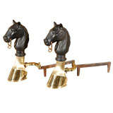 English Equestrian Andirons 2