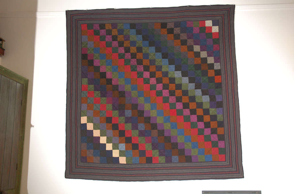 paste strings of wool on the quilt