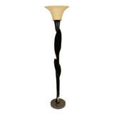Art Deco Floor Lamp with Leaves
