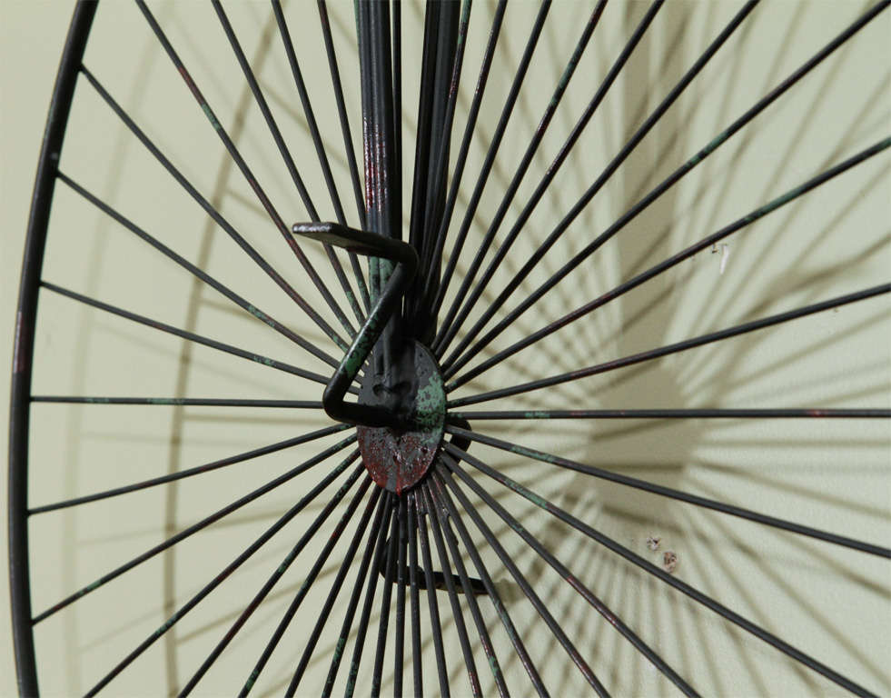 Iron Mid Century Curtis Jere signed Vintage Bicycle Wall Sculpture
