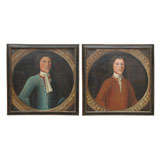 Pair of 18th Century Folk Portraits
