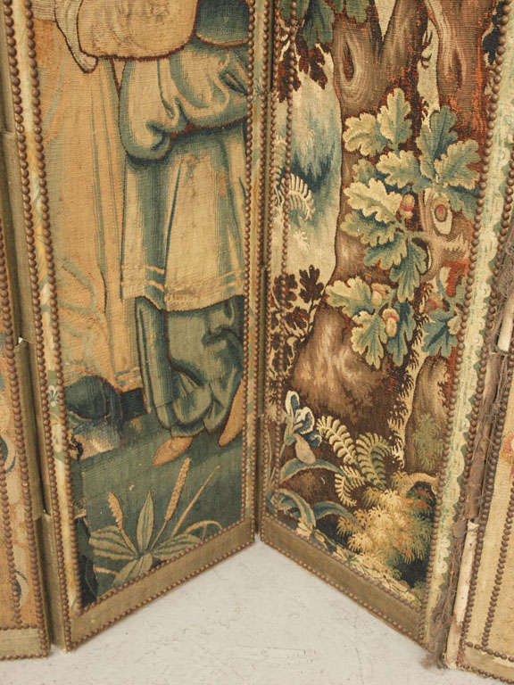 17th C Tapestry Fragment Screen For Sale 1