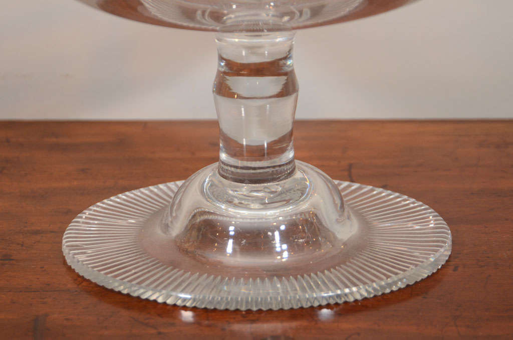 Early 19th Century Irish Cut Glass Compote For Sale 1