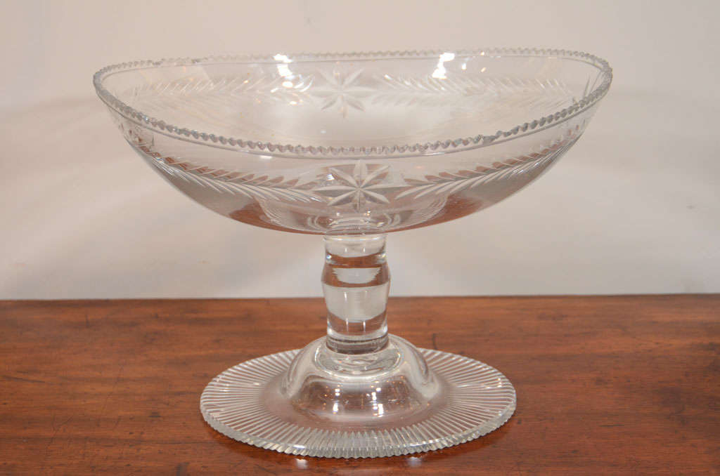 Early 19th Century Irish Cut Glass Compote For Sale at 1stDibs compote glass