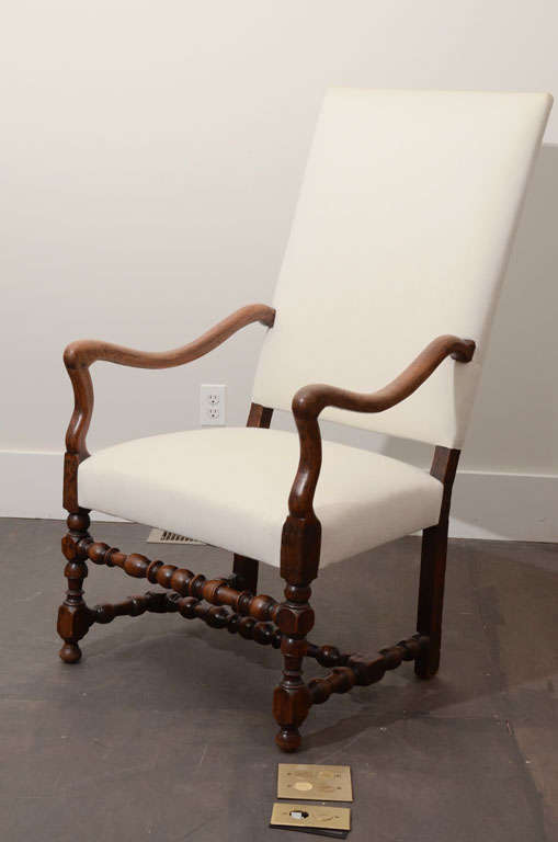 19th Century Tall French Fauteuil