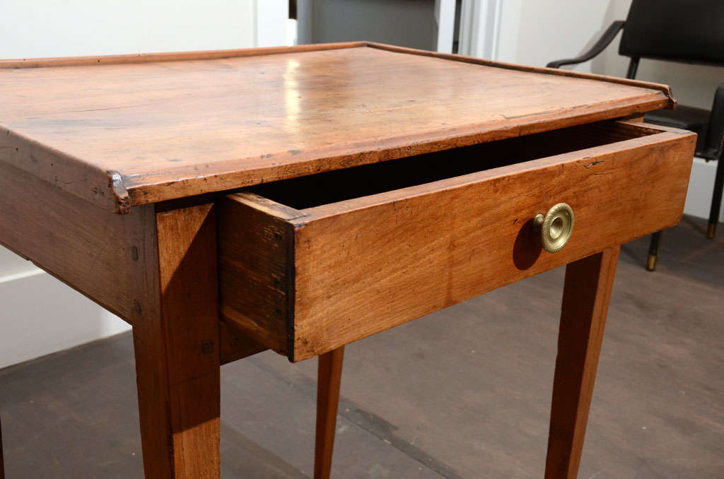 20th Century Wooden Side Table with Drawer