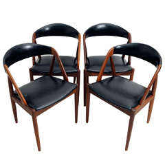Set Of Four Teak Chairs Designed By Kai  Kristiansen