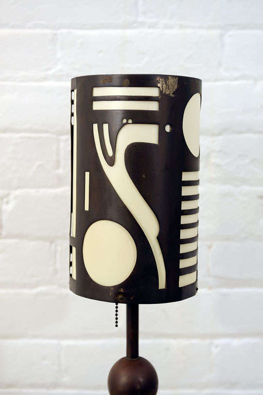 Art Deco Rare Modernist Table Lamp  Designed By Karl Hagenhauer For Sale