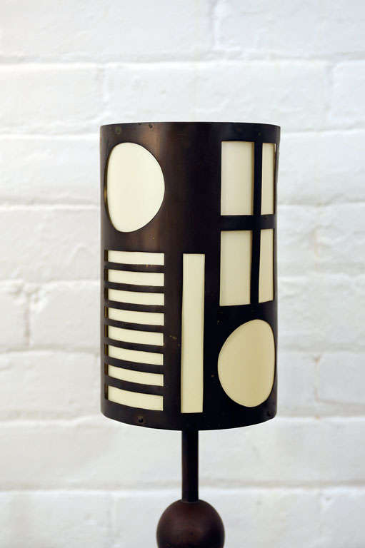 Brass Rare Modernist Table Lamp  Designed By Karl Hagenhauer For Sale