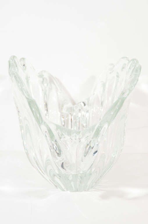 Exquisite Crystal Sea Shell Vase/Centerpiece Bowl by Seguso 2