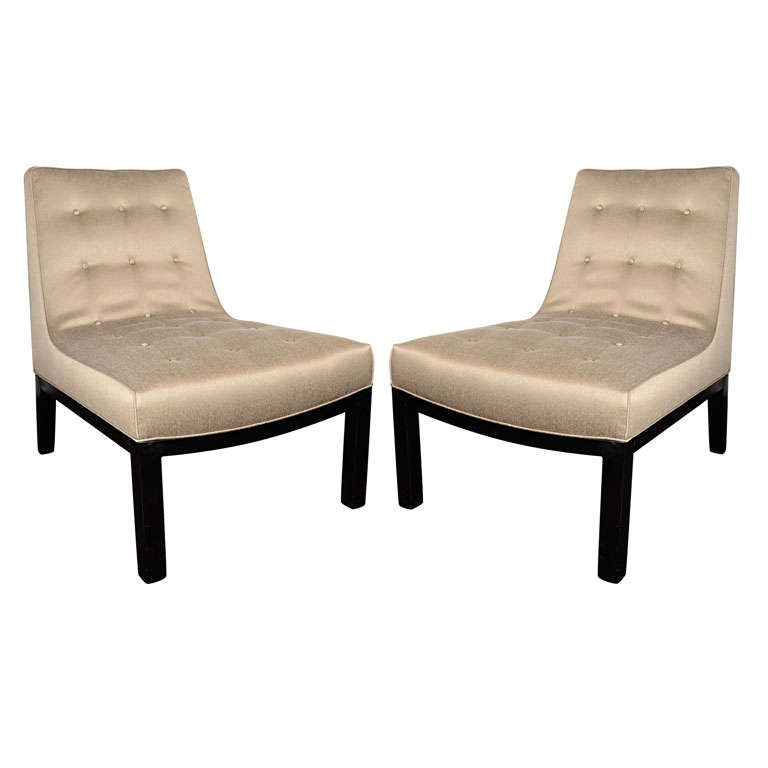 Pair of Slipper Chairs by Edward Wormley for Dunbar