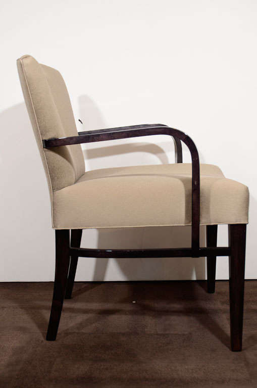 Set of Six Modern Plunging Neckline Dining Chairs by Paul Frankl 6