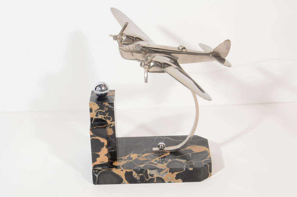 Art Deco Machine Age Airplane Bookend