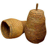 Authentic Pair of Flemish Bee Skeps
