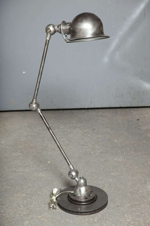 Stamped French industrial lamp