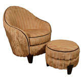 Garouste & Bonetti  Armchair and  Ottoman