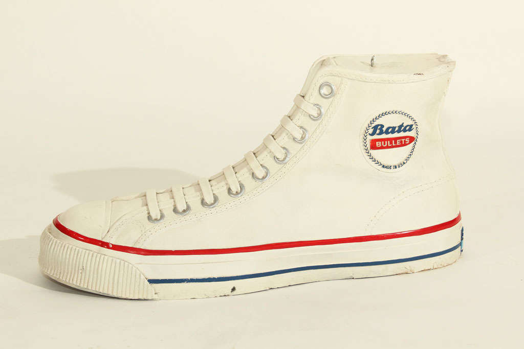 In the 50s and 60s if you wanted a pair of sneakers, but didn't want a pair of Chucks like everyone else, you probably chose Bata Bullets. This sculpture most likely was used as an advertisement in a shoe store window.