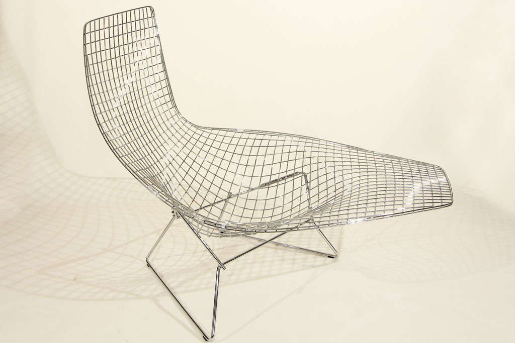 American Bertoia Asymmetric Chaise by Knoll