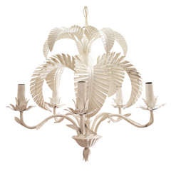 Tole Palm-Form Chandelier