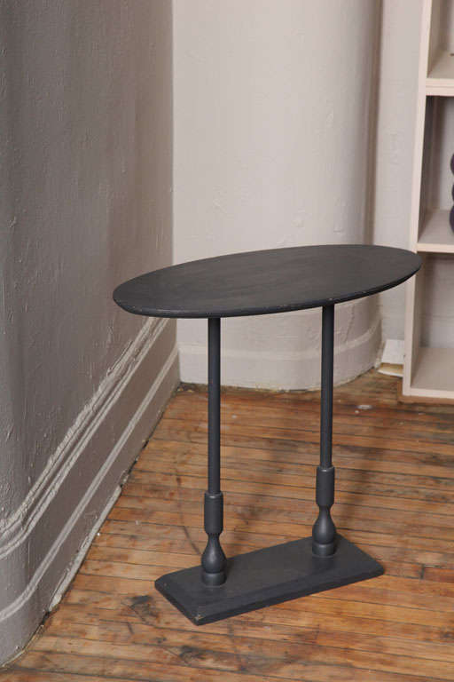 Black Oval Side Table