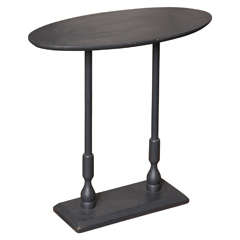 Black Oval Side Table