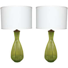 Pair of Mid Century Murano Glass