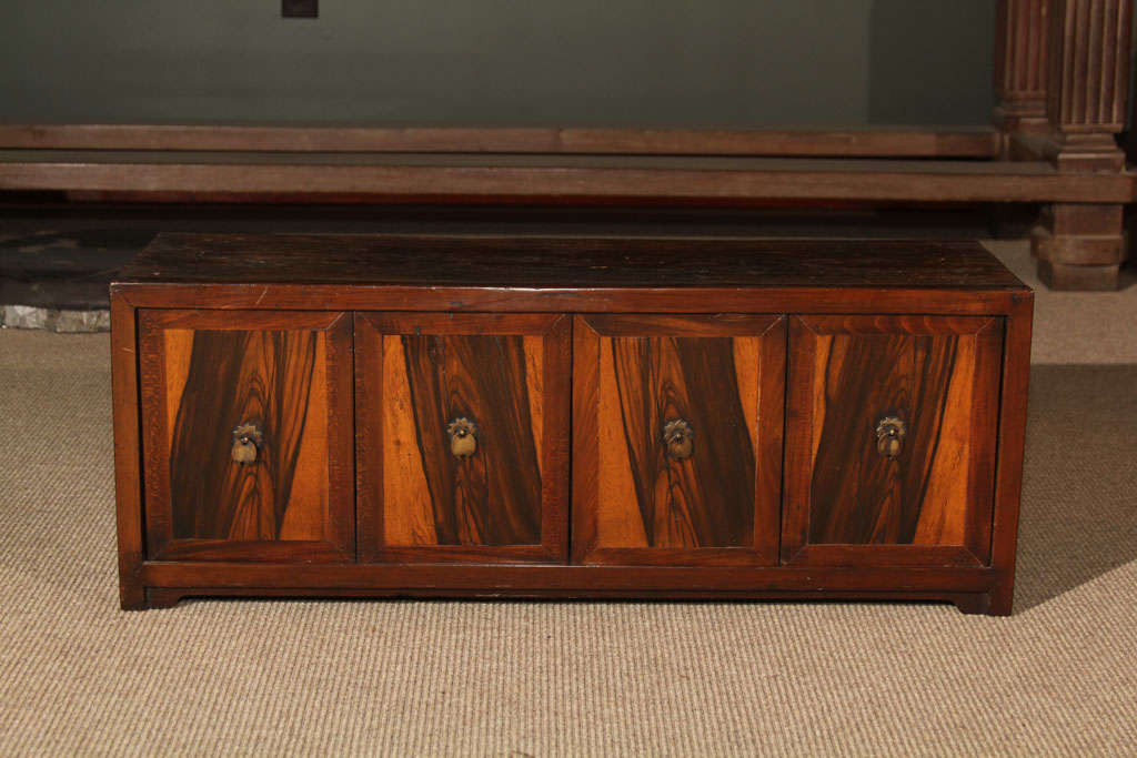 19th Century Korean Persimmon Wood Document Chest For Sale
